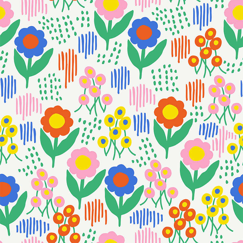 Ταπετσαρία χώρου με Flower illustration